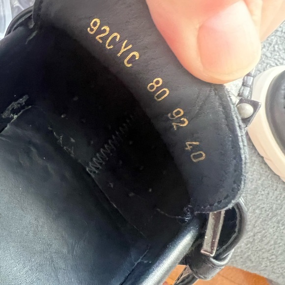 Geox Black Leather Studded Fringe Loafer Sneakers - Picture 5 of 5